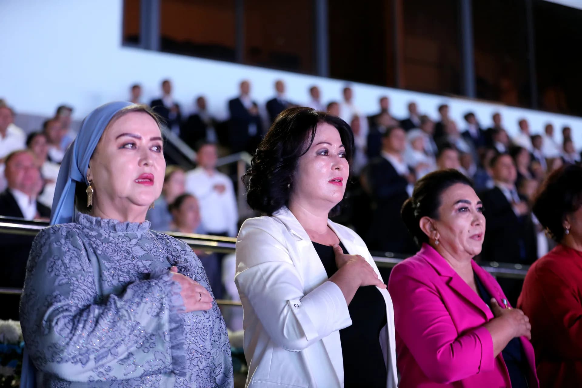 People attending a public gathering