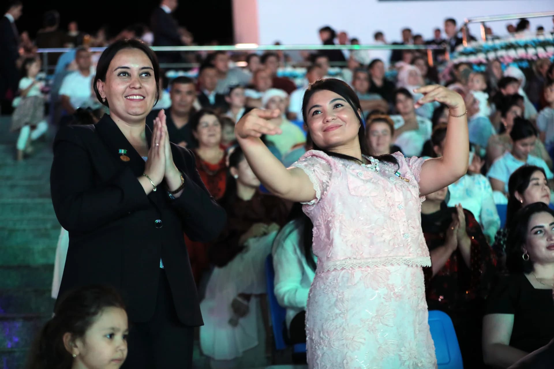 People participating in a cultural event