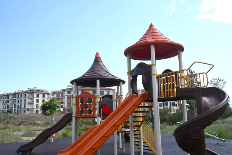 Modern Playground in Residential Area