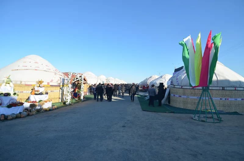 People gather at outdoor festival