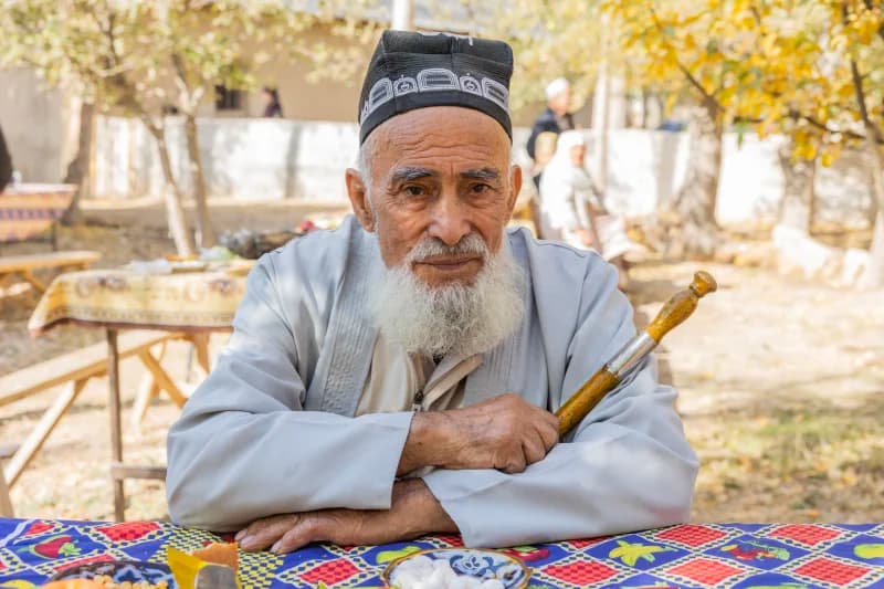 Portrait of an elderly man outdoors