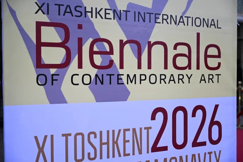 Sign display for the Tashkent International Biennale of Contemporary Art